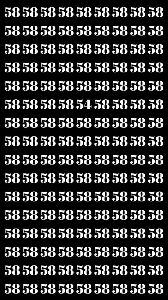 मास्टरमाइंड ही सिर्फ 6 सेकंड में खोज सकते हैं 54 नंबर, तो क्या आपने भी ढूंढ निकाला ? यदि नहीं तो आइये जानते हैं इसका उत्तर